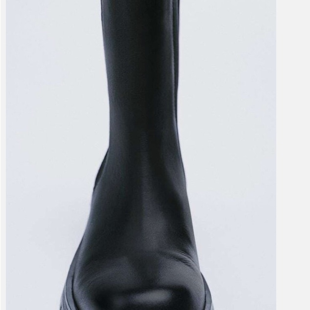 Zara Black Moto Boots - Picture 4 of 7